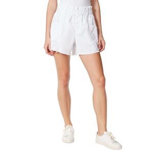 Frayed Denim Baggy Paper Bag Shorts